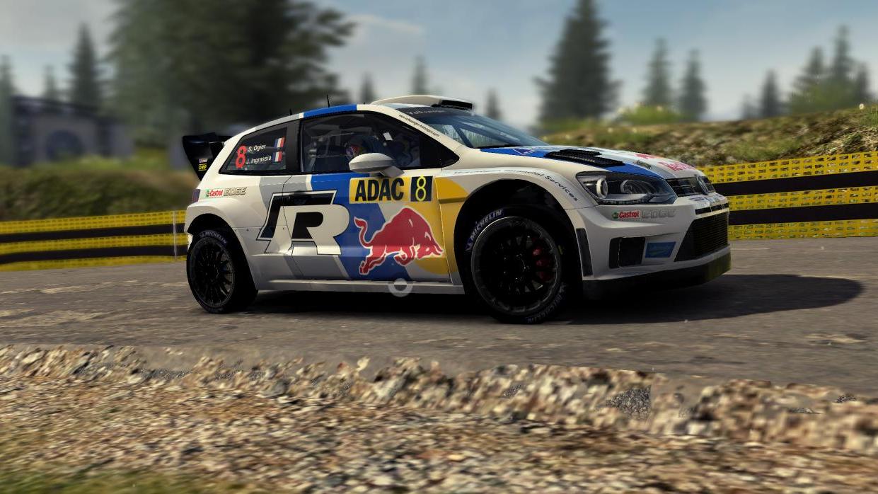 Volkswagen polo R WRC black rims mod